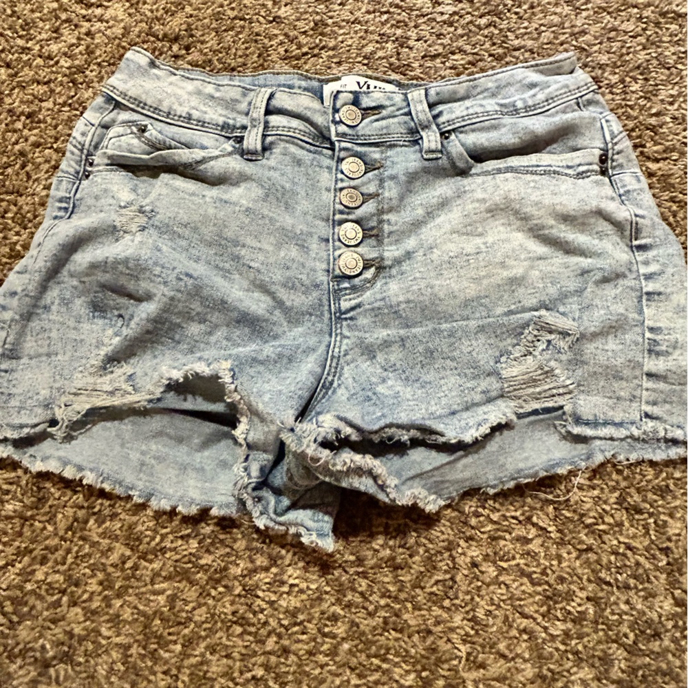 YMI Blue Jean Shorts Distressed Frayed Hem